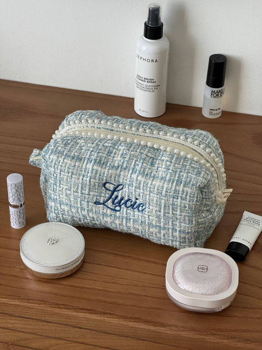 Makeup Pouch - Blue Pearl