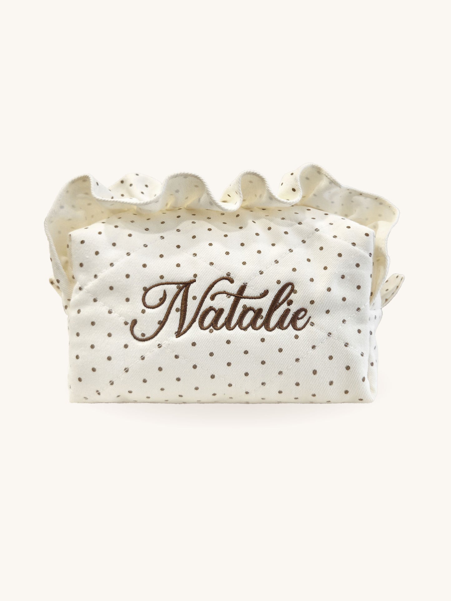 Makeup Pouch - Polka 2 - Custom Name