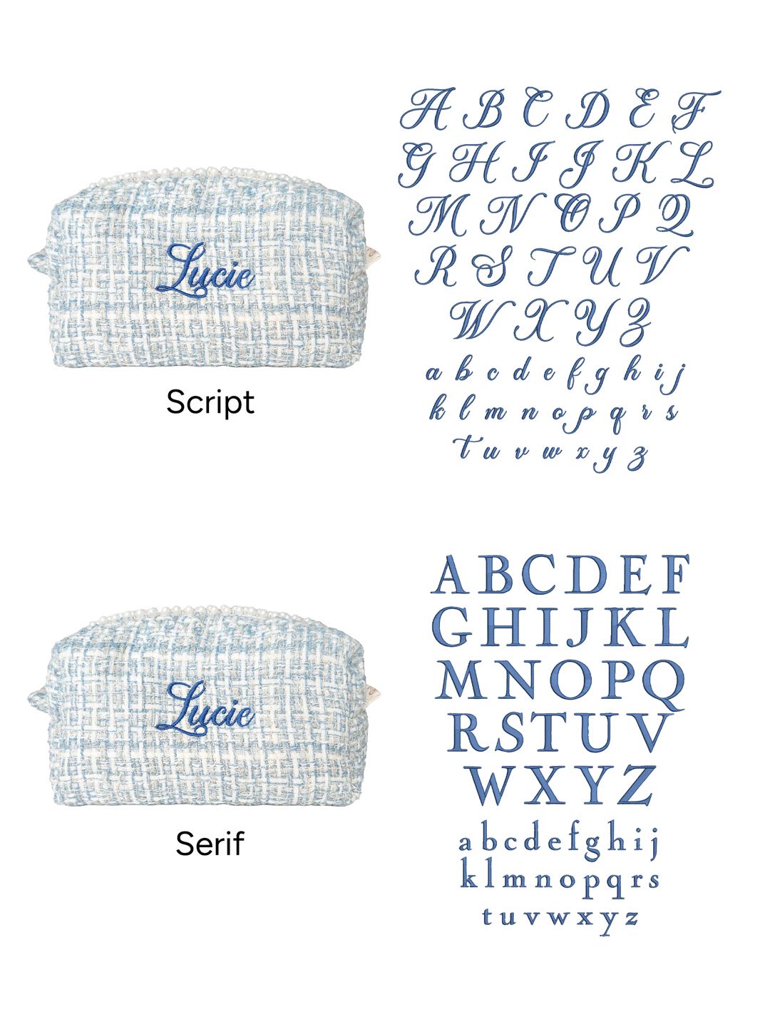 Makeup Pouch - Blue Pearl