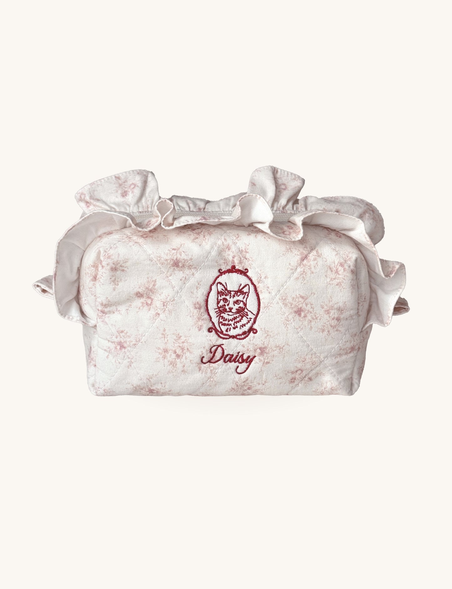 Makeup Pouch - Poetic Bloom - Custom Pet Image