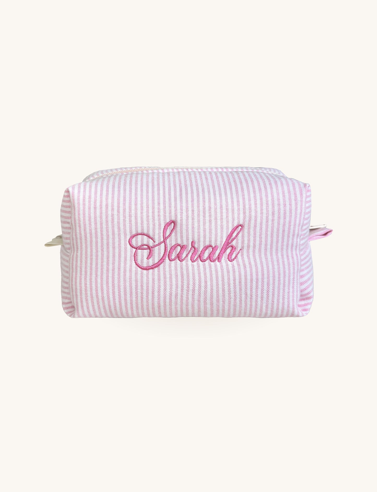 Makeup Pouch - Candy Stripe - Custom Name