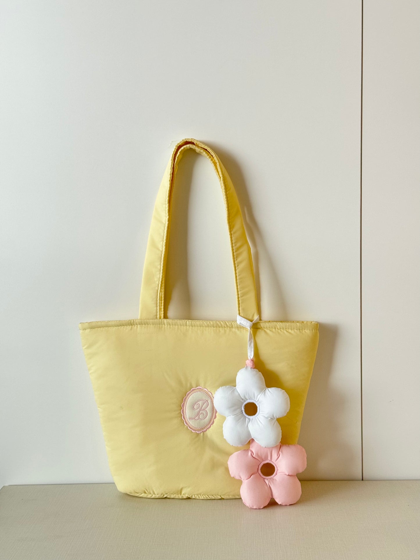 Personalized Puffer Shoulder Bag with Monogram Embroidery - 14x10 inches