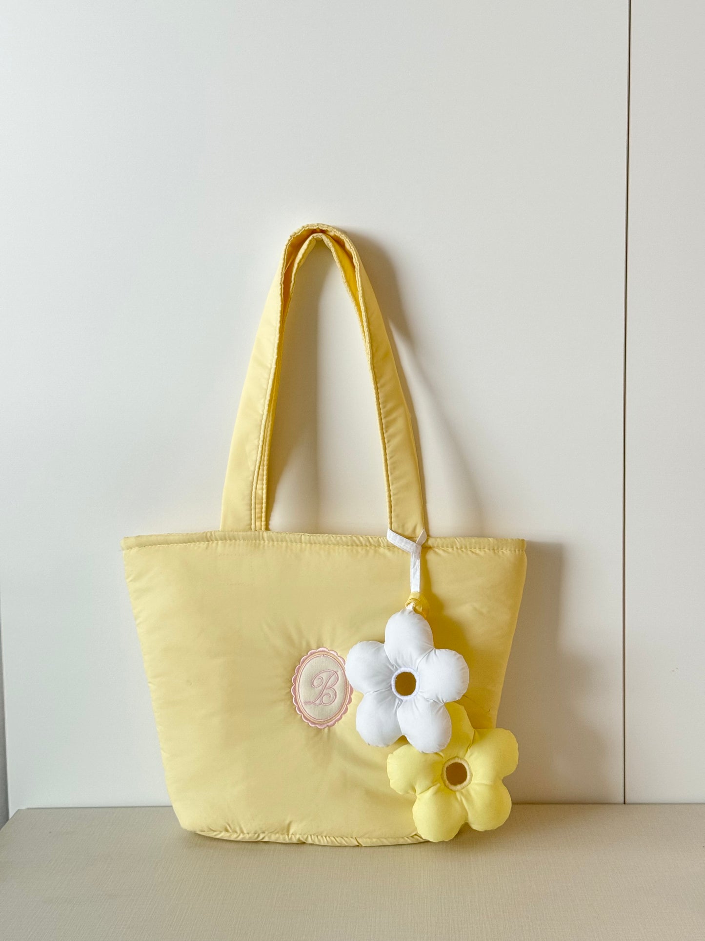 Personalized Puffer Shoulder Bag with Monogram Embroidery - 14x10 inches