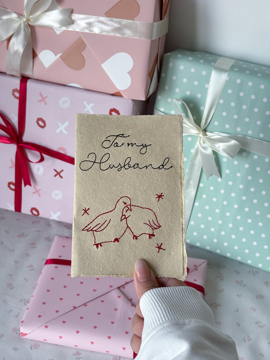 Embroidered Love Card - To my love