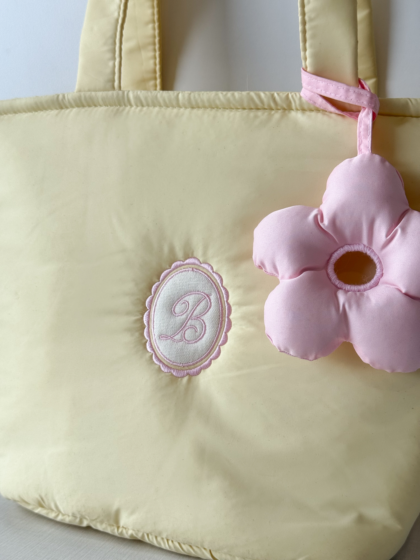 Personalized Puffer Shoulder Bag with Monogram Embroidery - 14x10 inches