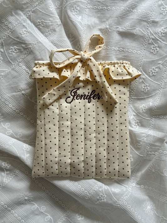 Book Sleeve - Polka - Custom Name