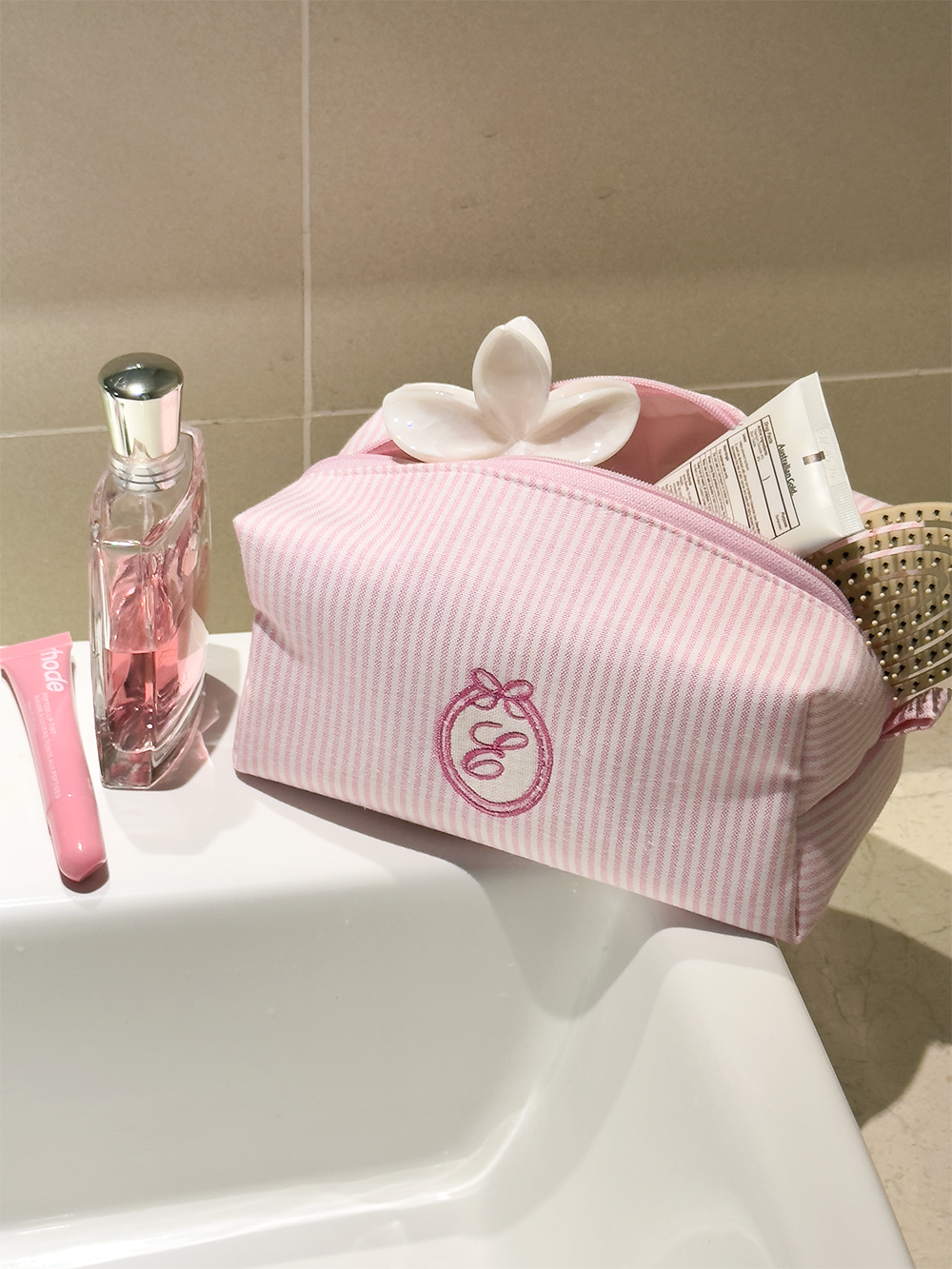 Makeup Pouch - Candy Stripe