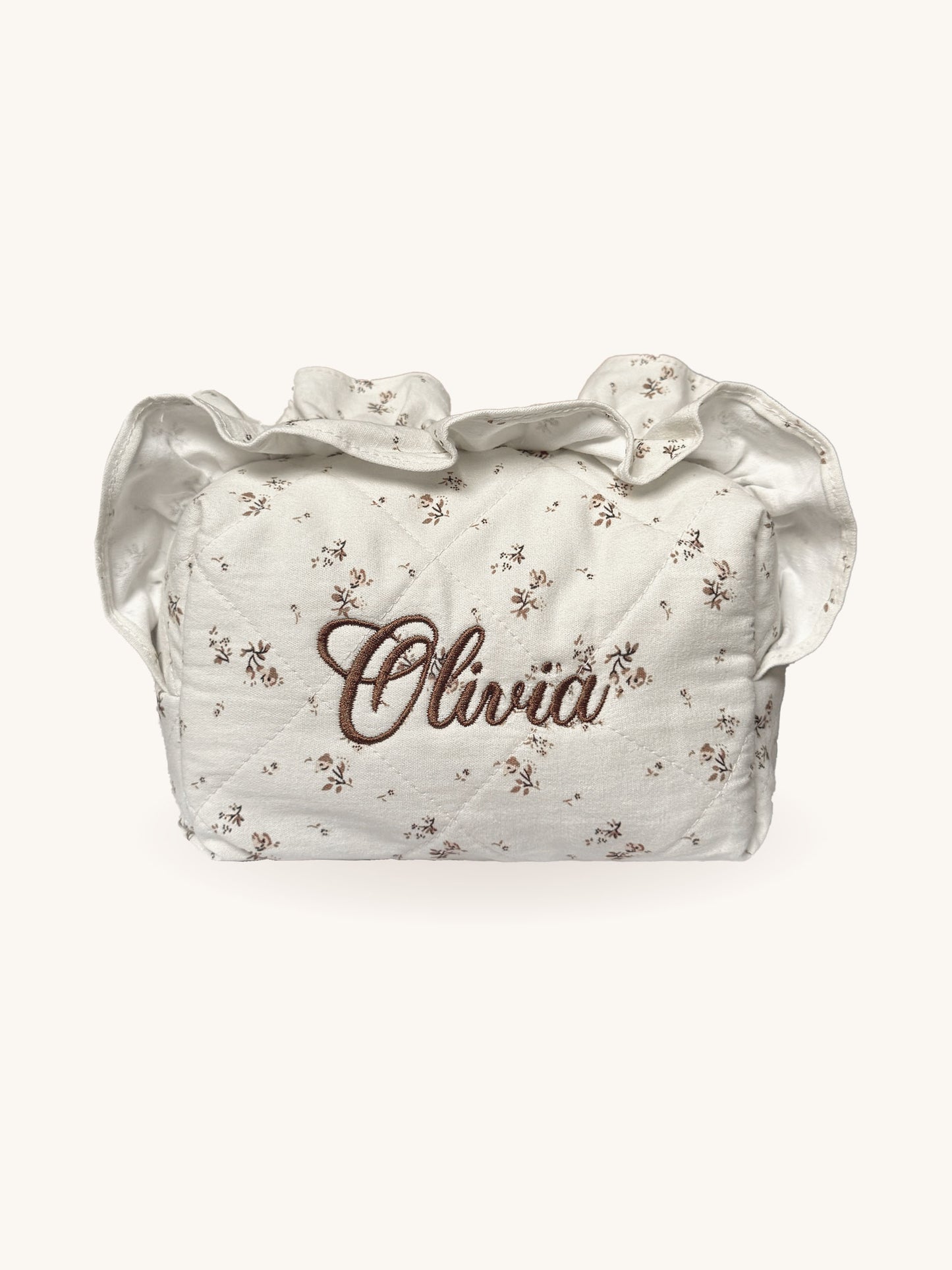 Makeup Pouch - Vintage Bloom - Custom Name