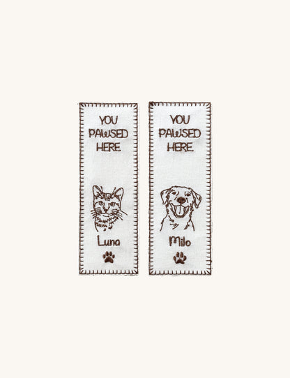 Embroidered Bookmark - Custom Pet Image