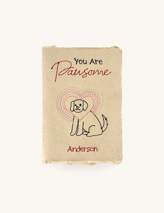 Embroidered Love Card - Pawsome