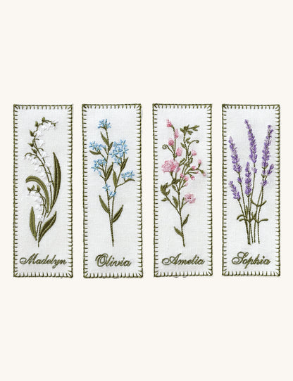 Embroidered Bookmark - Flower