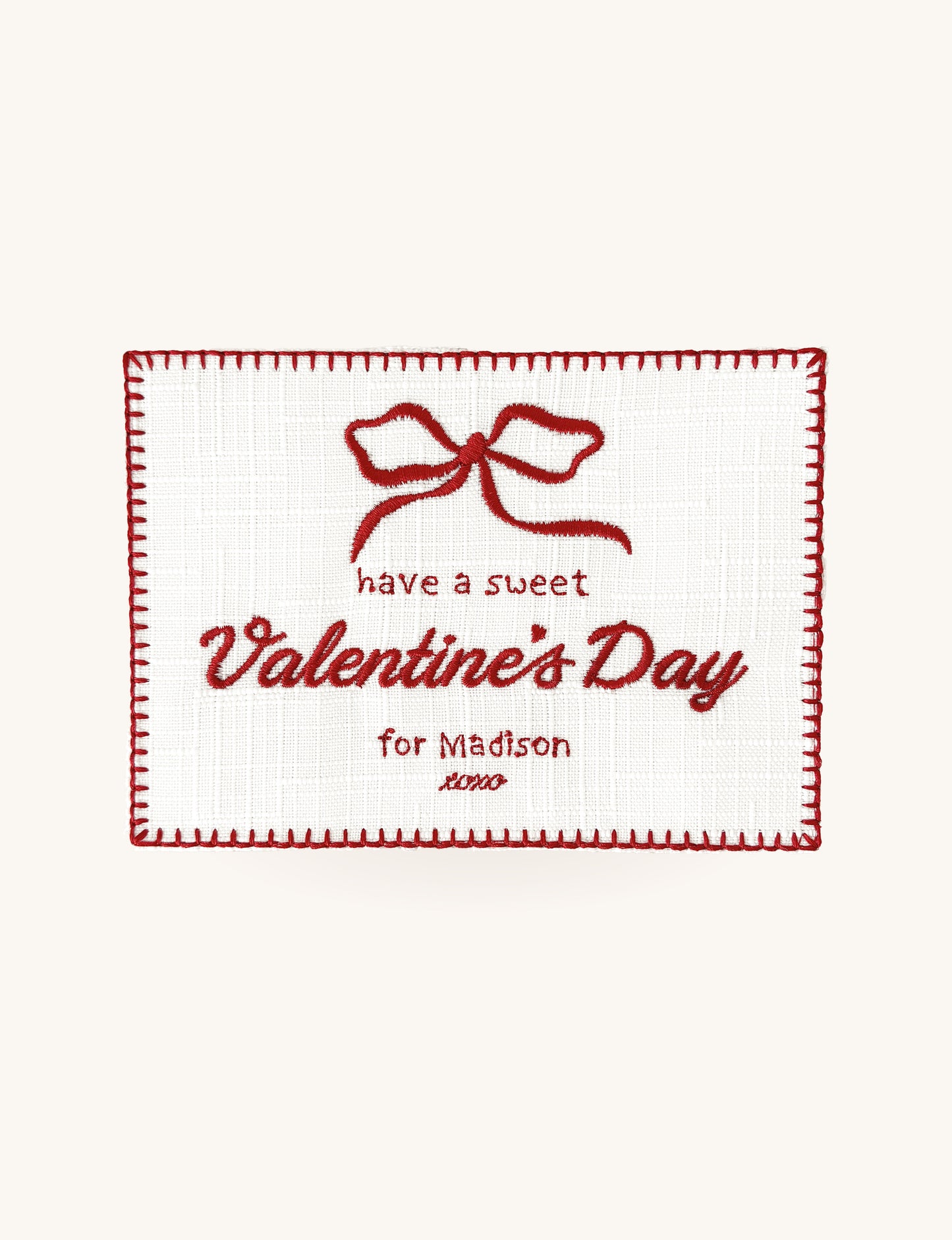 Embroidered Love Card - Sweet Valentines