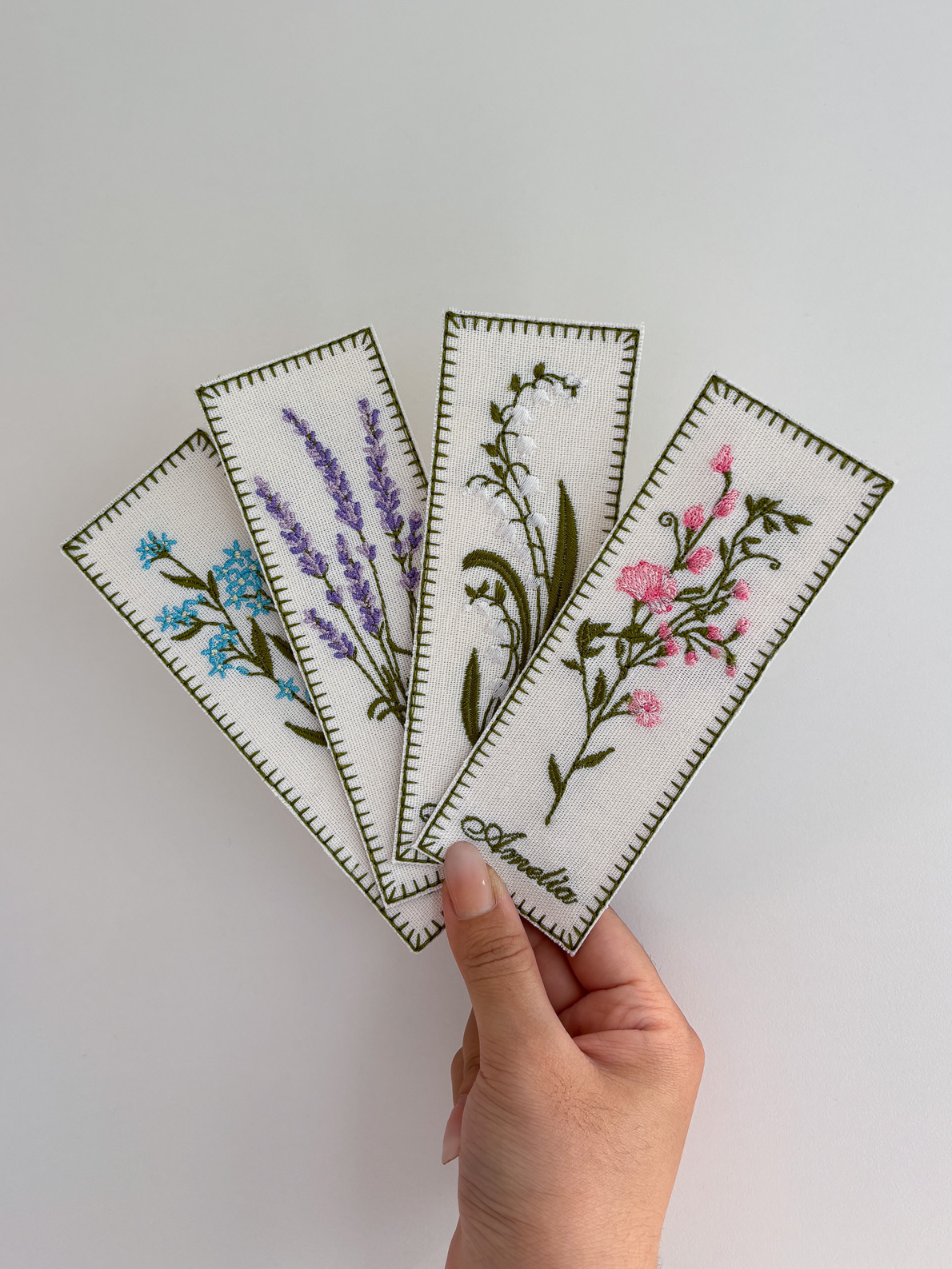 Embroidered Bookmark - Flower