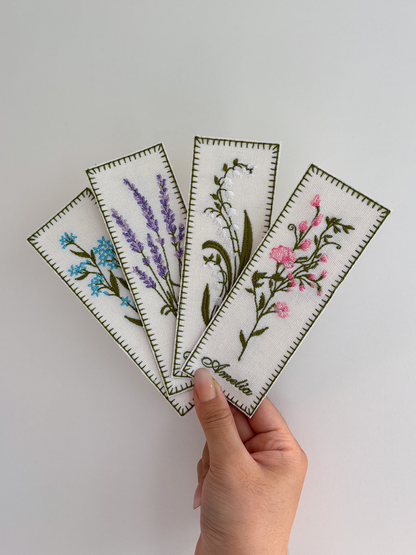 Embroidered Bookmark - Flower