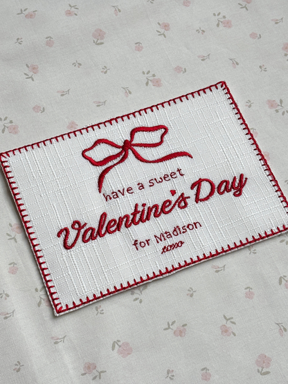 Embroidered Love Card - Sweet Valentines