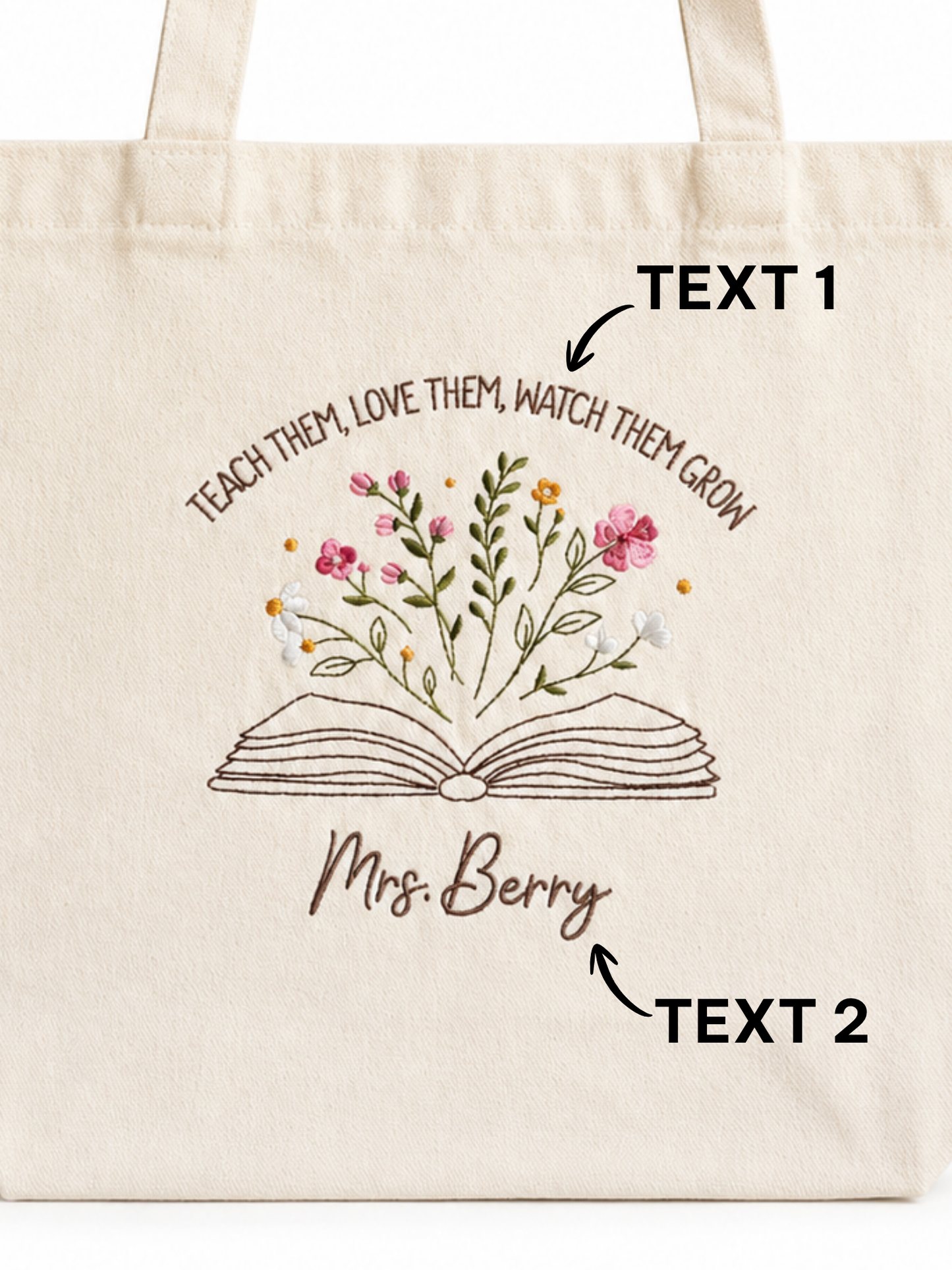 Tote - "Teach Them, Love Them, Watch Them Grow" - Customizable