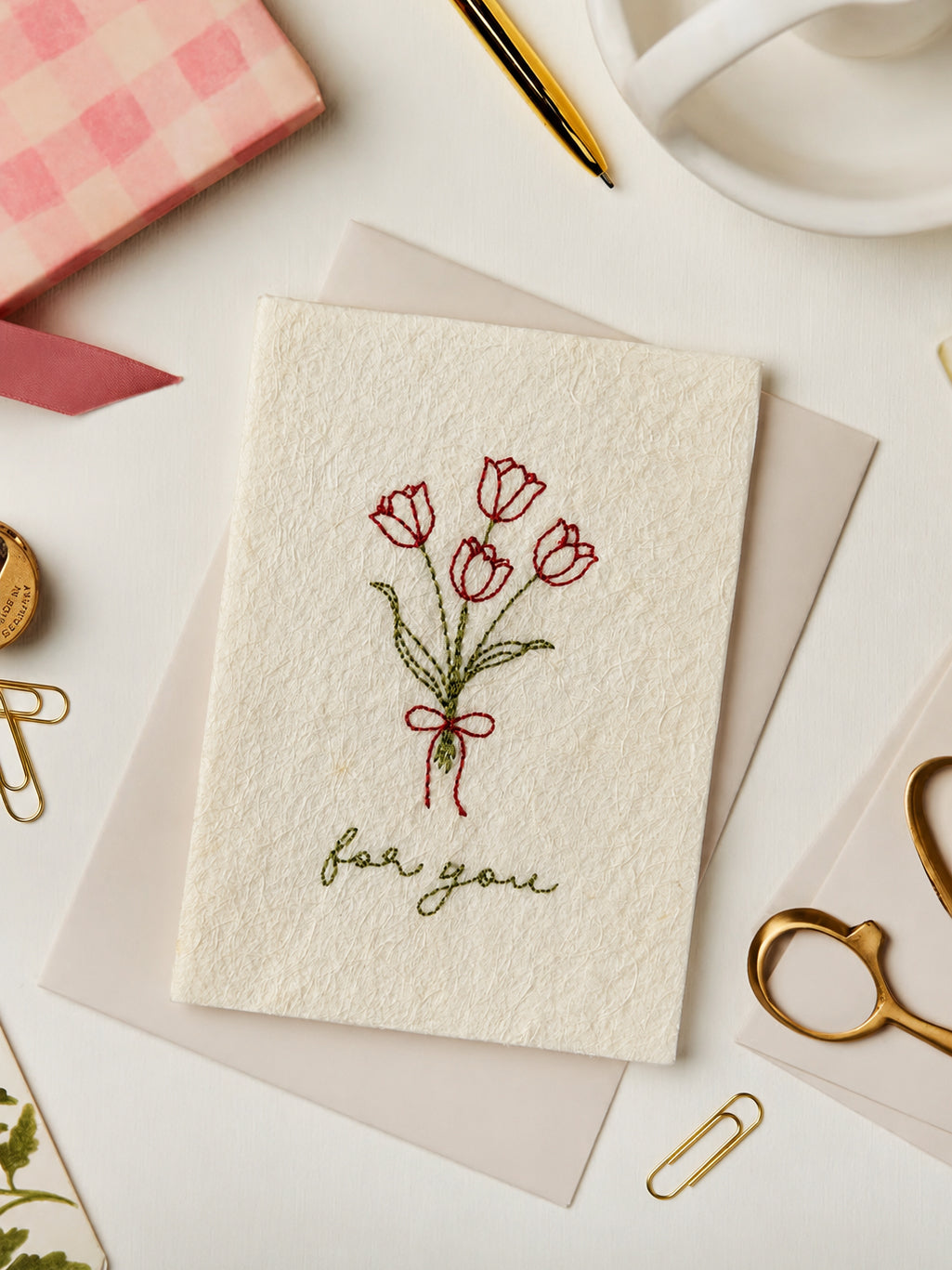 Embroidered Card - For You