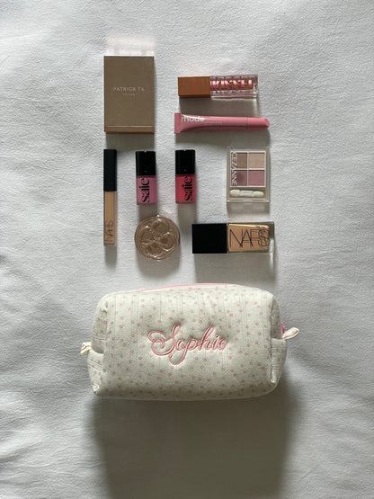 Makeup Pouch - Sweet Meadow - Custom Name