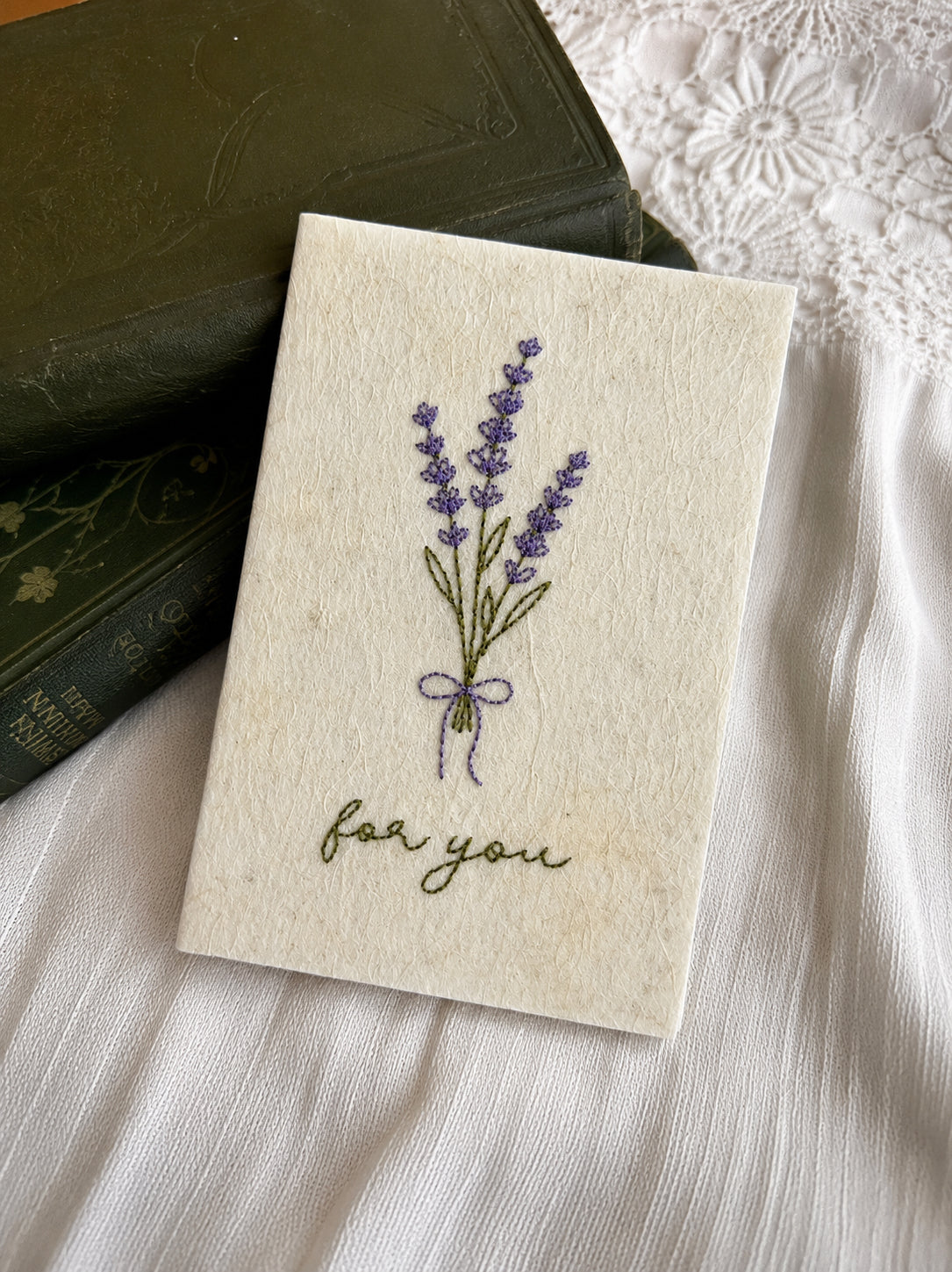 Embroidered Card - For You