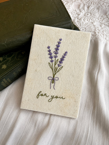 Embroidered Card - For You