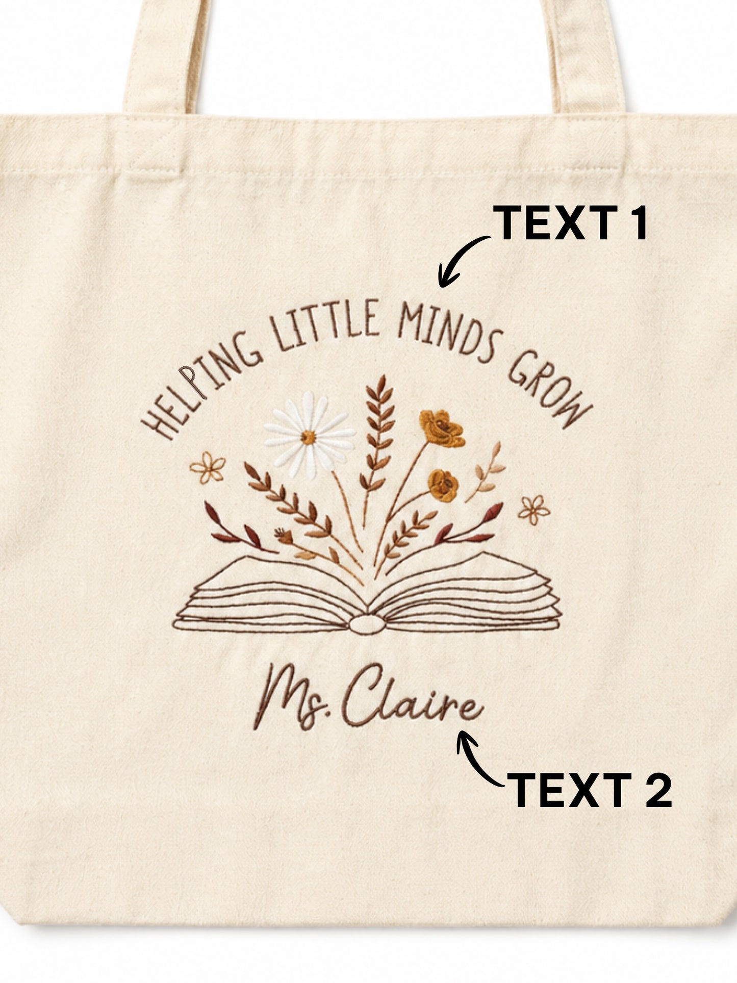 Tote - "Helping Little Minds Grow" - Customizable