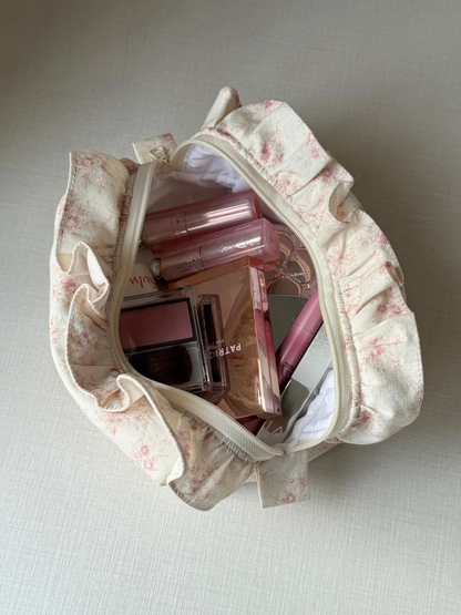 Makeup Pouch - Poetic Bloom - Custom Pet Image