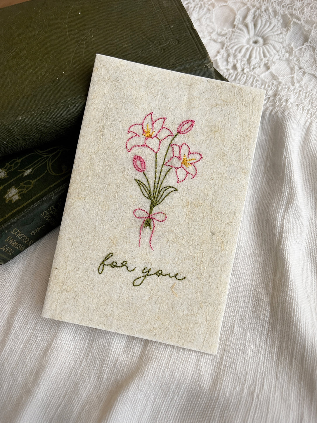 Embroidered Card - For You