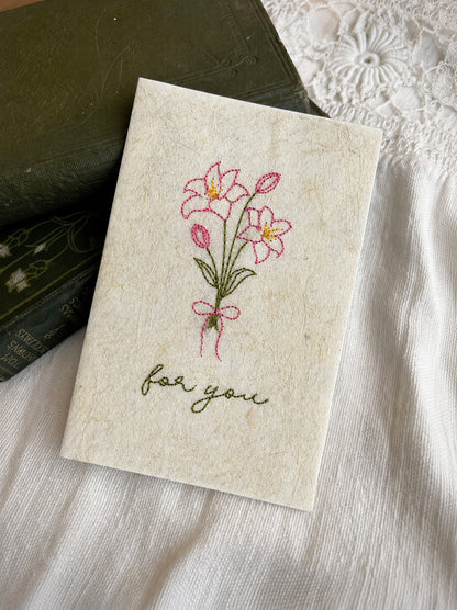 Embroidered Card - For You