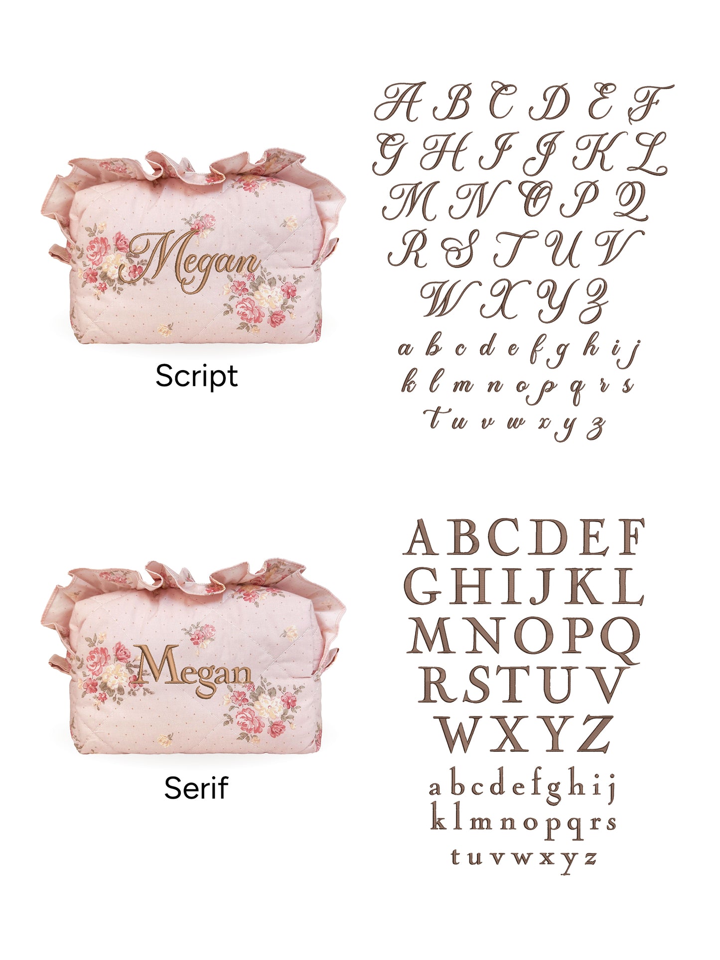 Makeup Pouch - Rosy - Custom Name