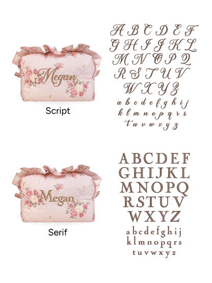 Makeup Pouch - Rosy - Custom Name
