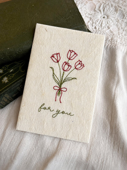 Embroidered Card - For You