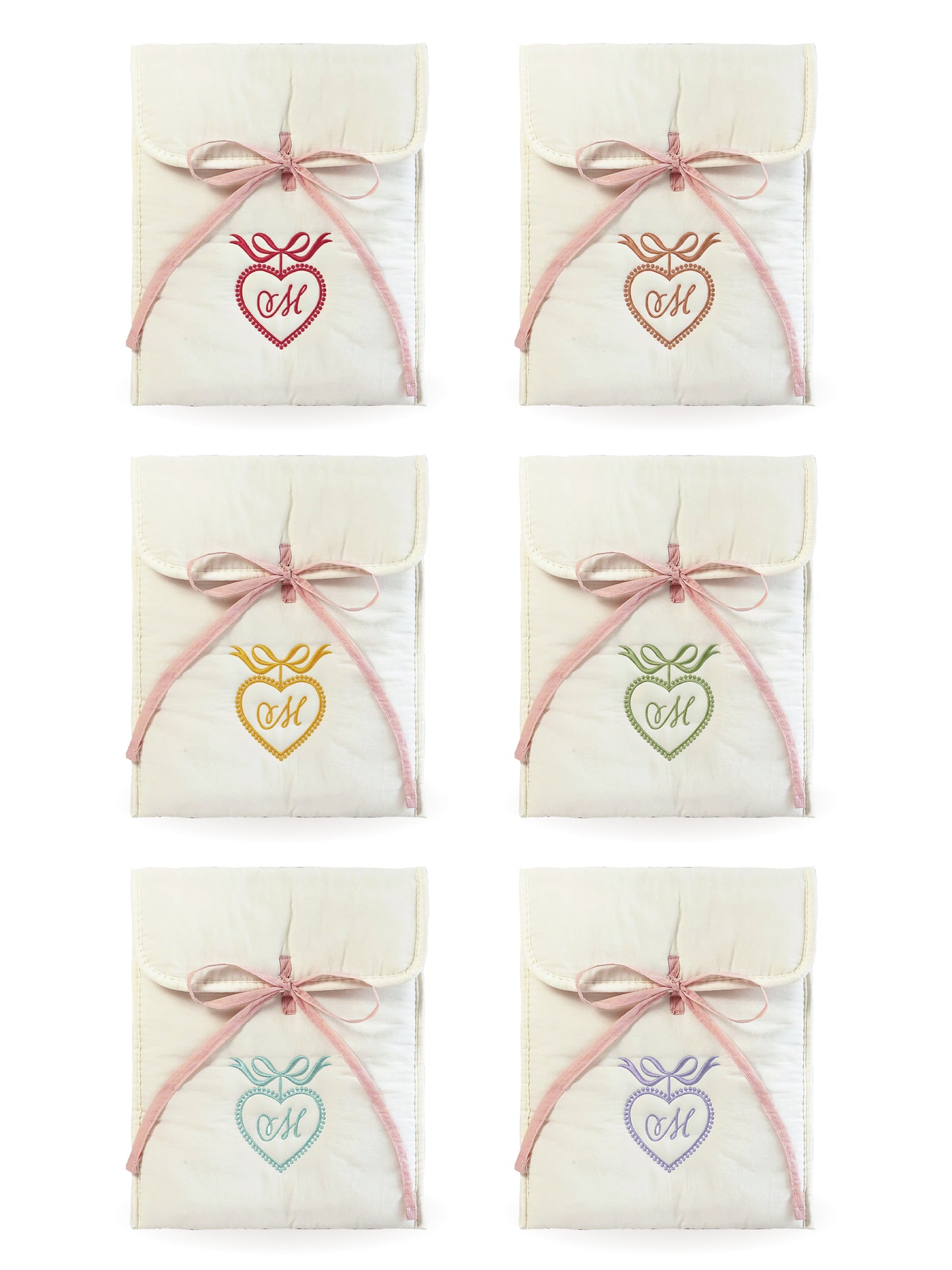 iPad/Laptop Sleeve - Ribbon Kiss - Custom Initial