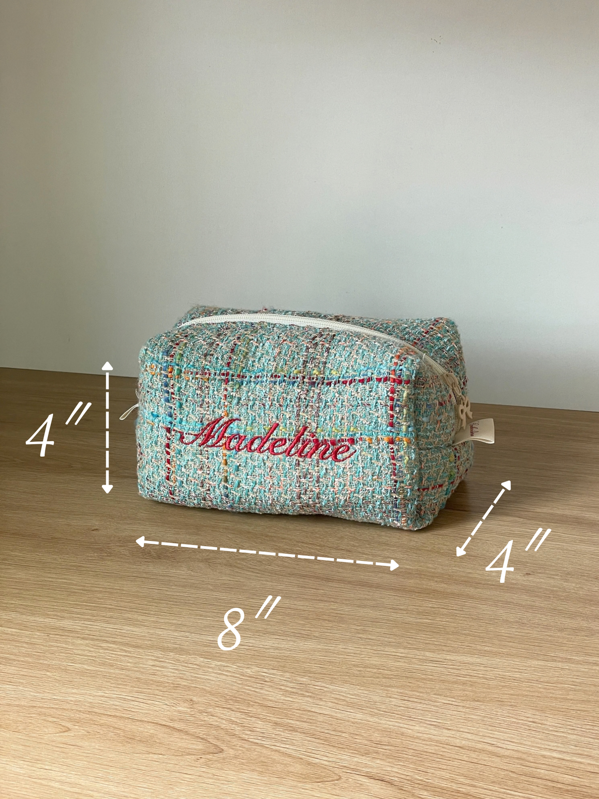 Makeup Pouch - Sea Glass - Custom Name