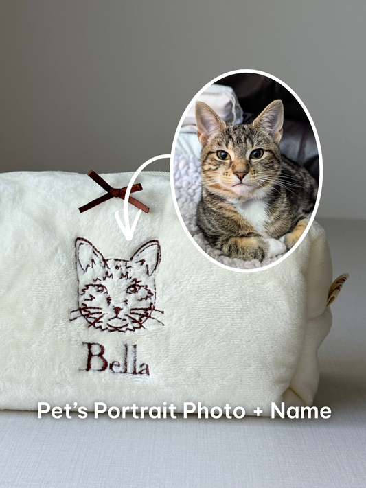 Makeup Pouch - Fuzzy - Custom Pet Image
