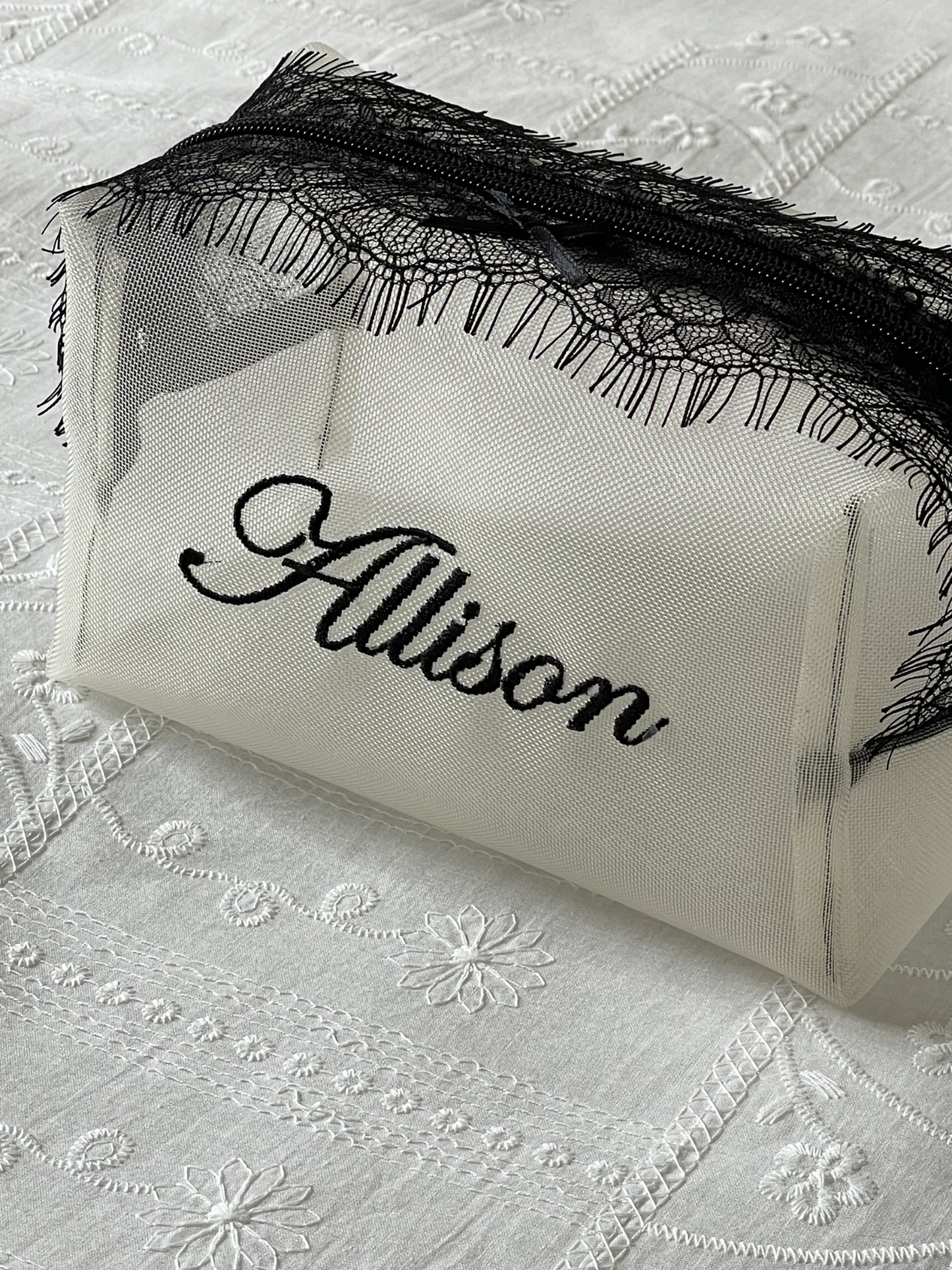 Makeup Pouch - Noir Secret 2 - Custom Name