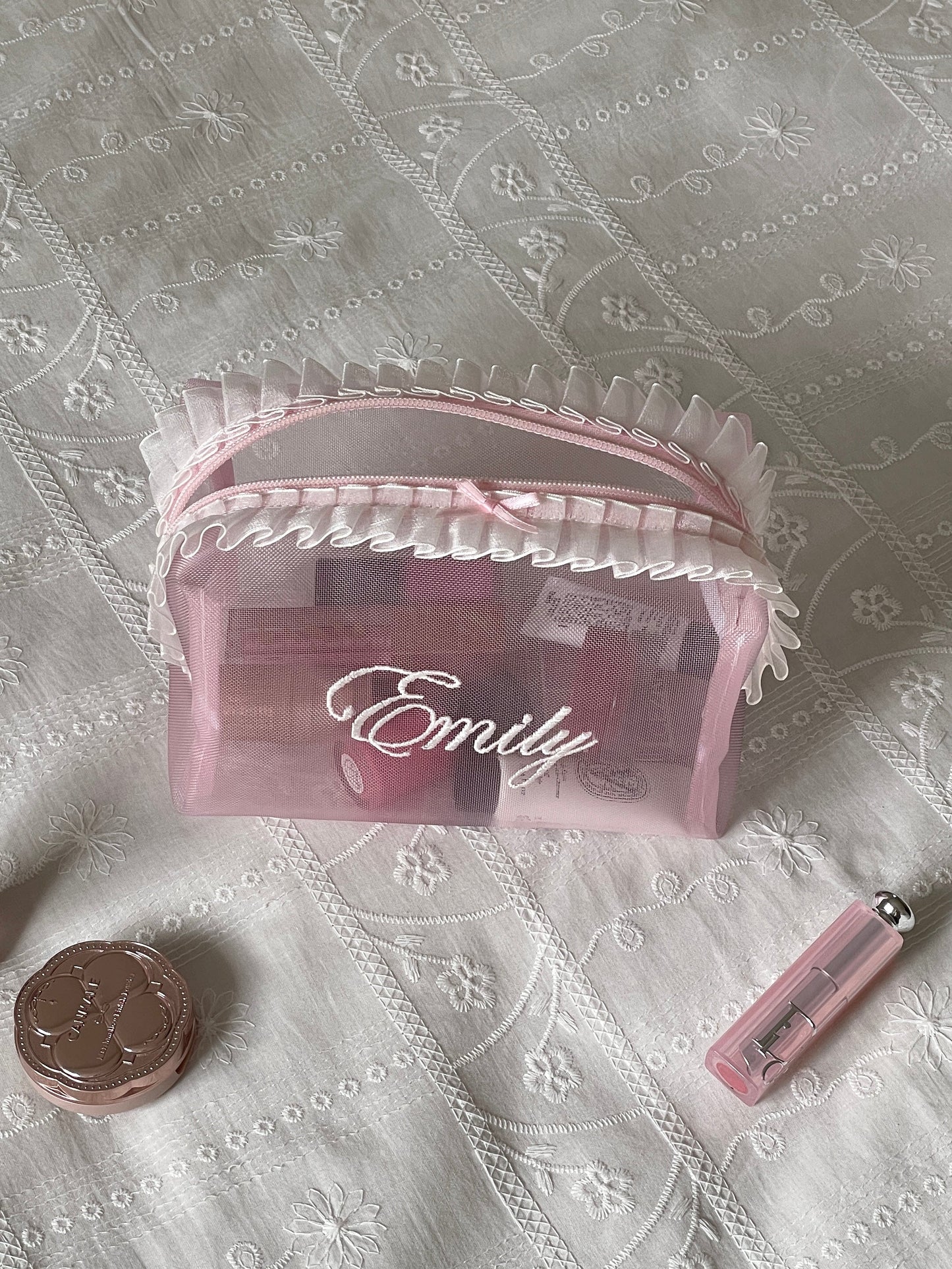 Makeup Pouch - Blush Secret 3 - Custom Name
