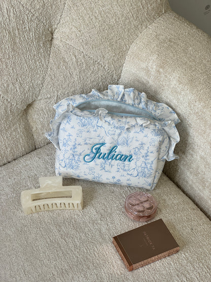 Makeup Pouch - Woodland Toile - Custom Name