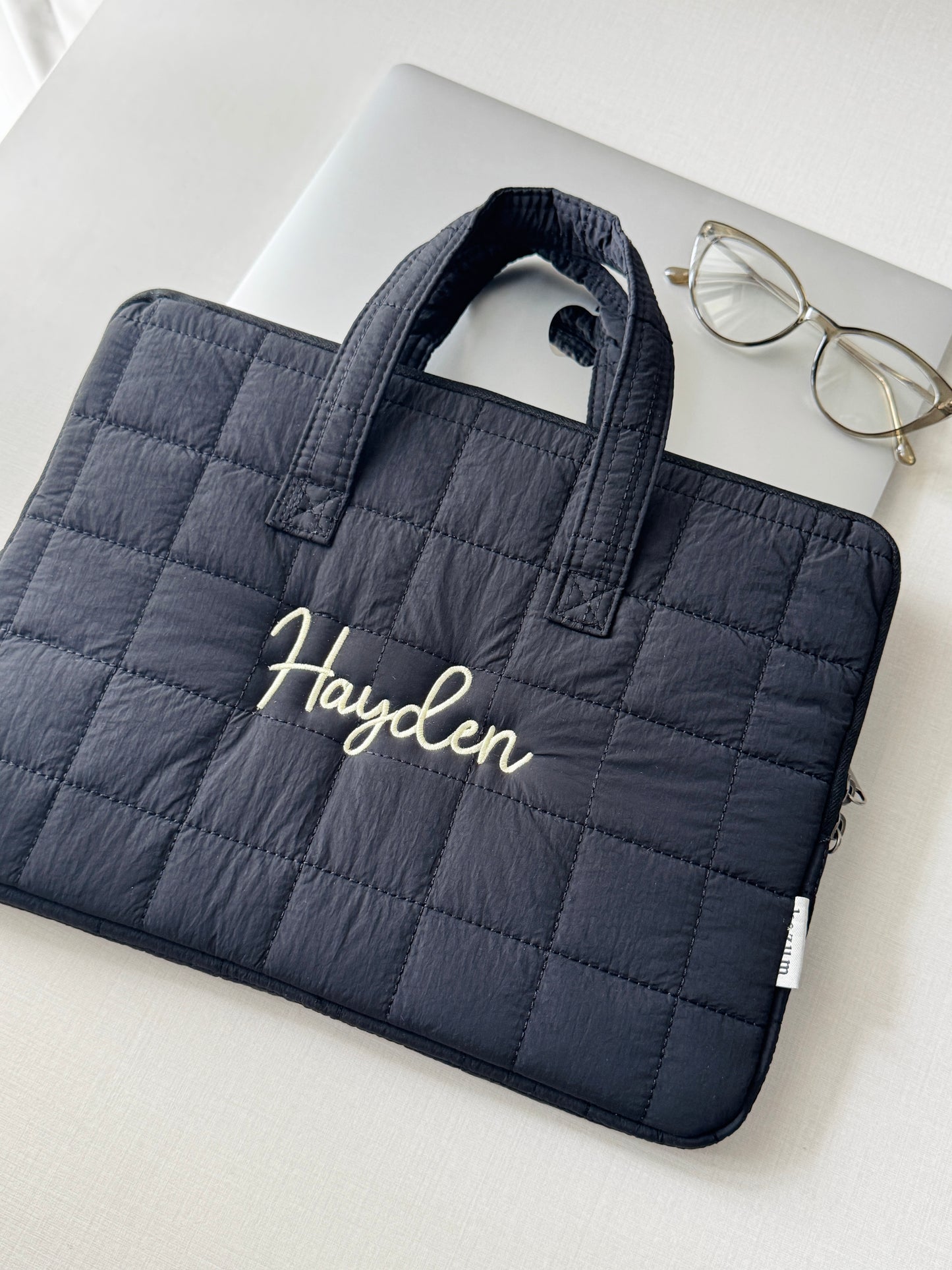 Laptop Sleeve - Modern Black - Custome Name