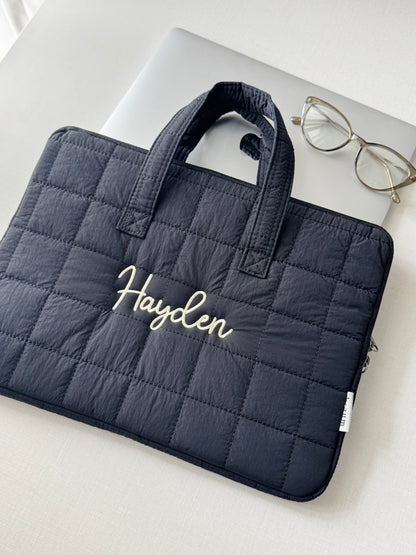 Laptop Sleeve - Modern Black - Custome Name