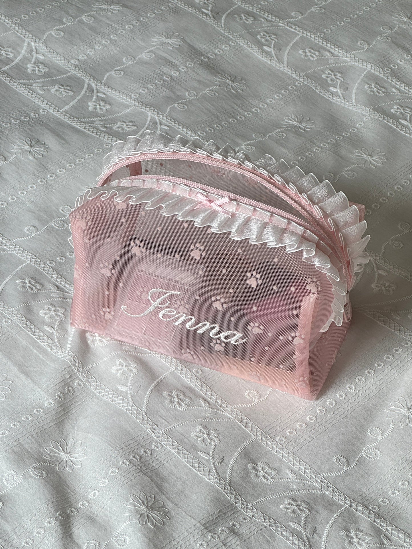 Makeup Pouch - Blush Secret 1 - Custom Name