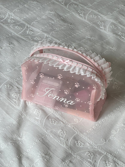 Makeup Pouch - Blush Secret 1 - Custom Name