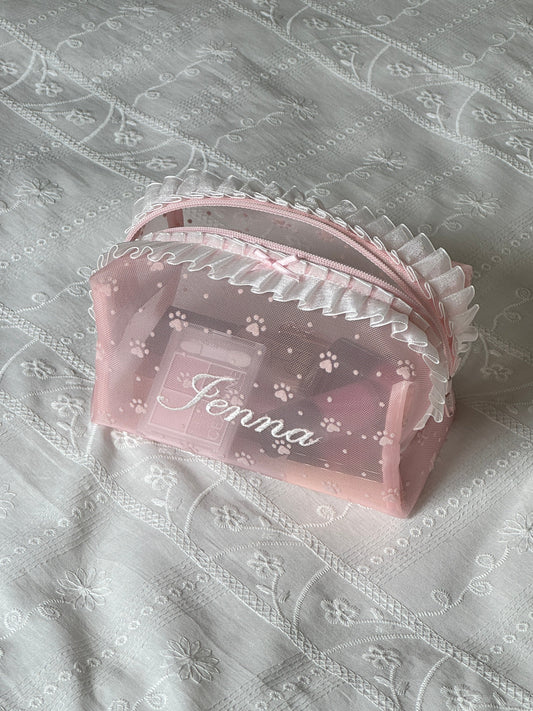 Makeup Pouch - Blush Secret 1 - Custom Name