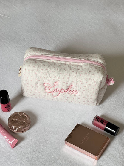 Makeup Pouch - Sweet Meadow - Custom Name