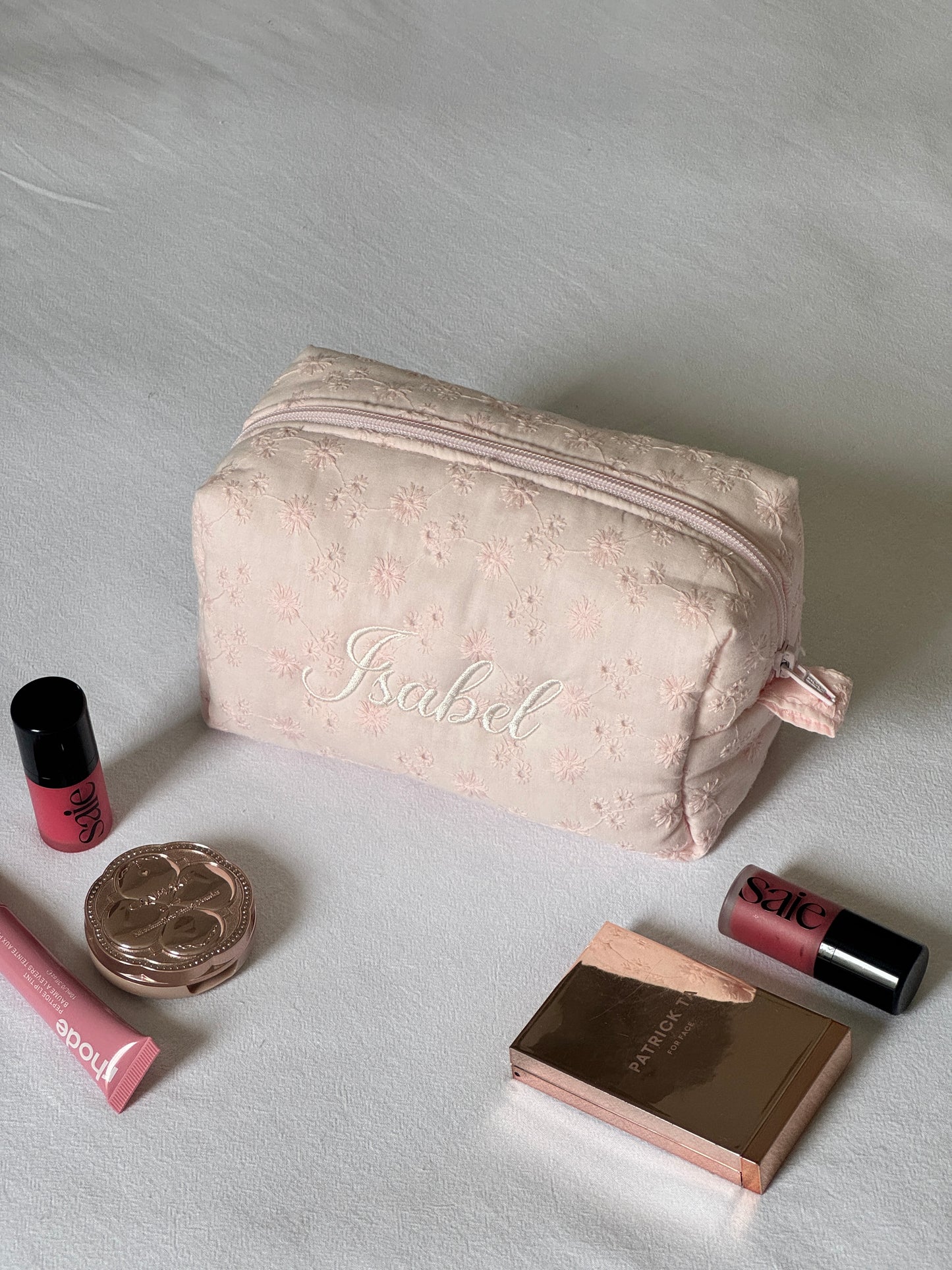 Makeup Pouch - Cherry Blossom - Custom Name