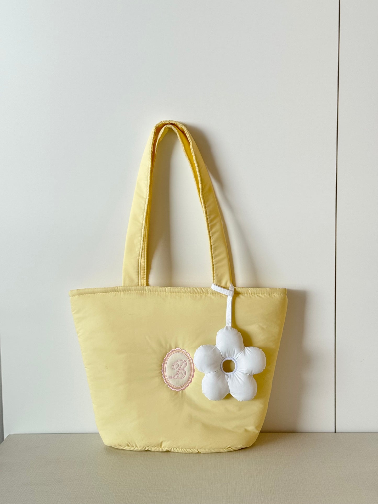 Personalized Puffer Shoulder Bag with Monogram Embroidery - 14x10 inches