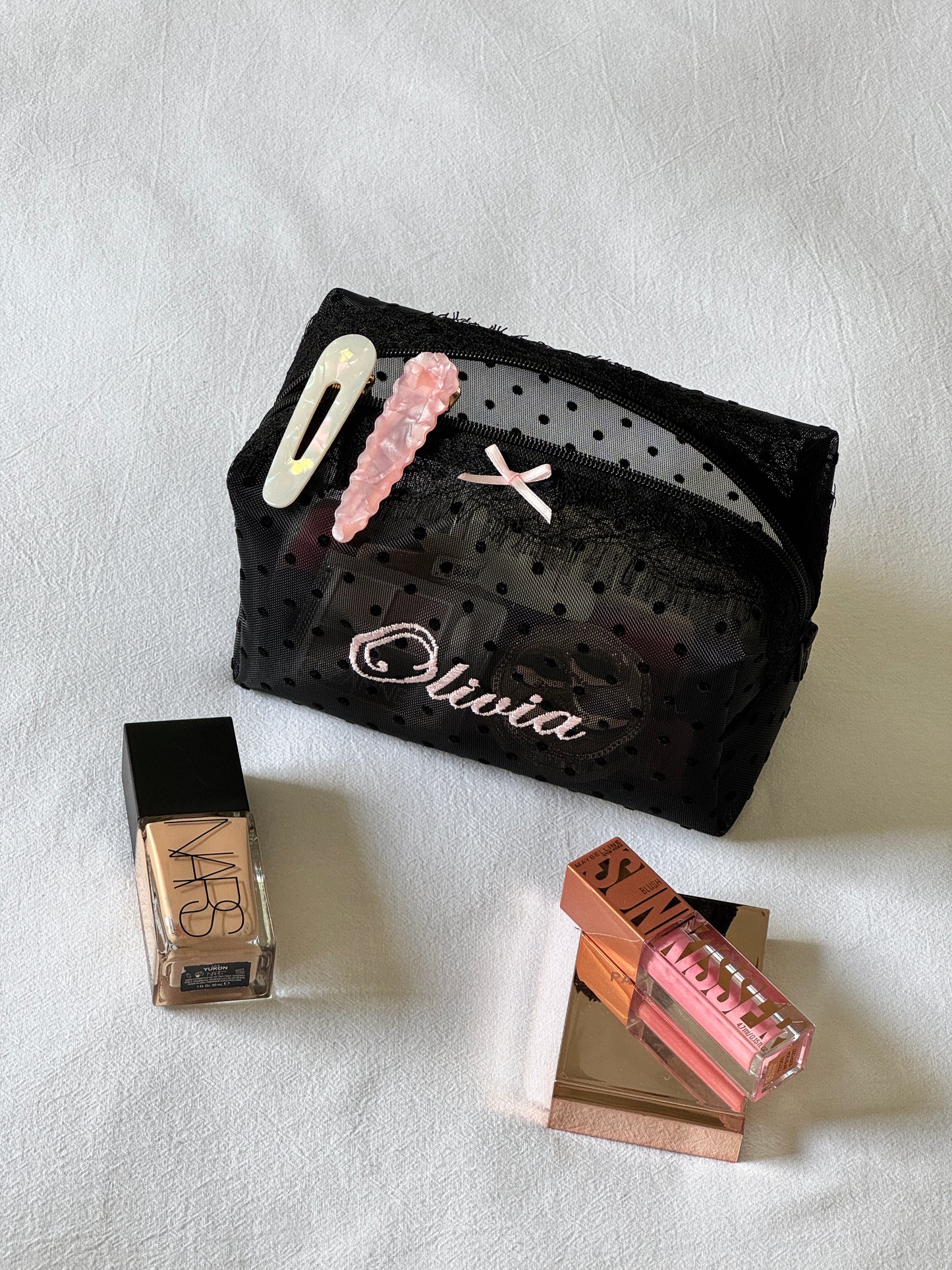 Makeup Pouch - Noir Secret 5 - Custom Name