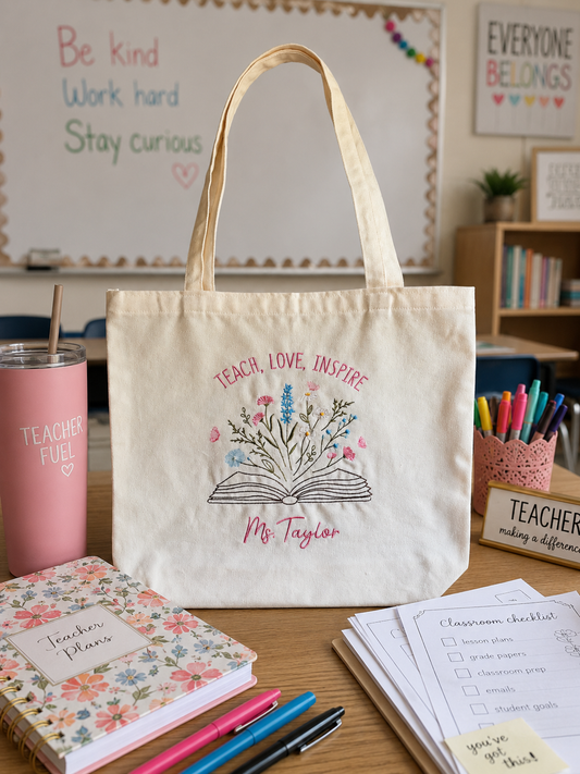 Tote - "Teach. Love. Inspire" - Customizable