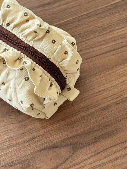 Makeup Pouch - Cappuccino 2 - Custom Name