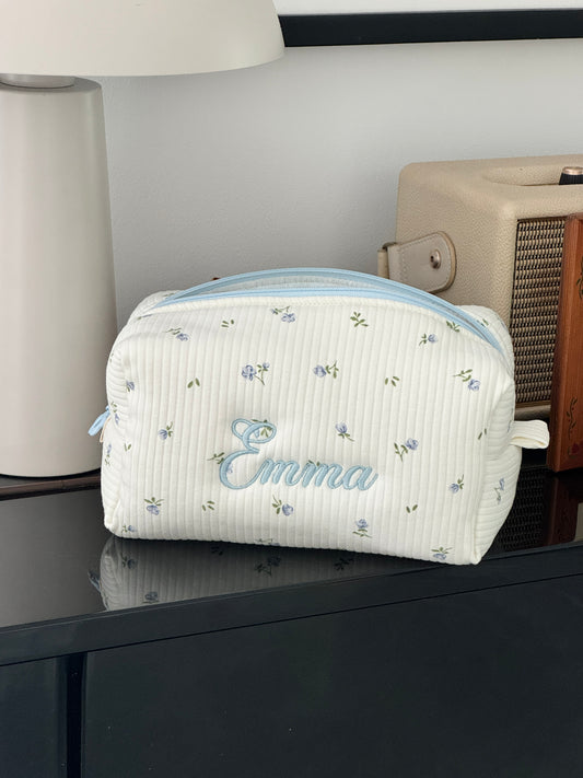 Makeup Pouch - Bluebell - Custom Name