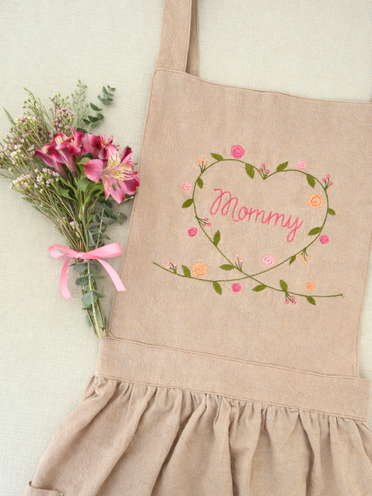 Apron - Flower Heart - Customizable